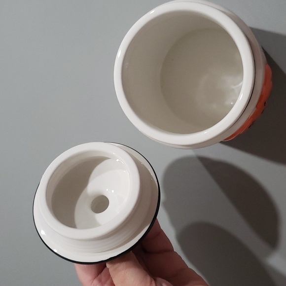 Hand Painted Ceramic Pumpkin Canister NWT - Picture 4 of 6